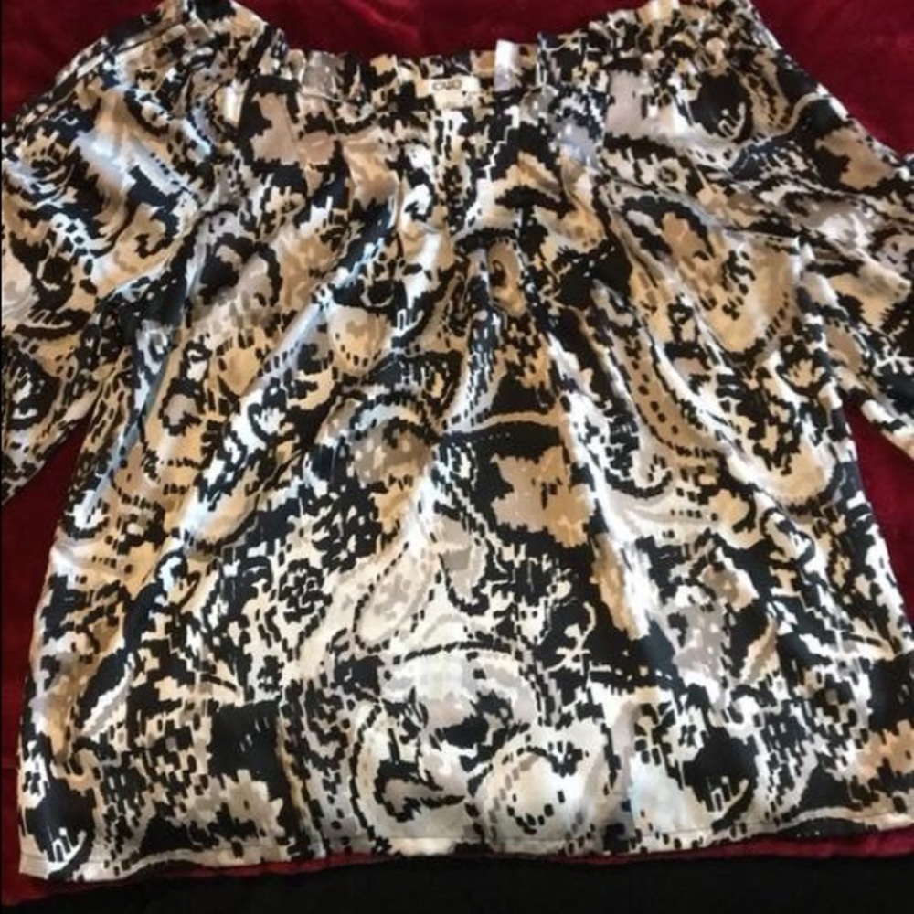 Black, White, and Gray Blouse